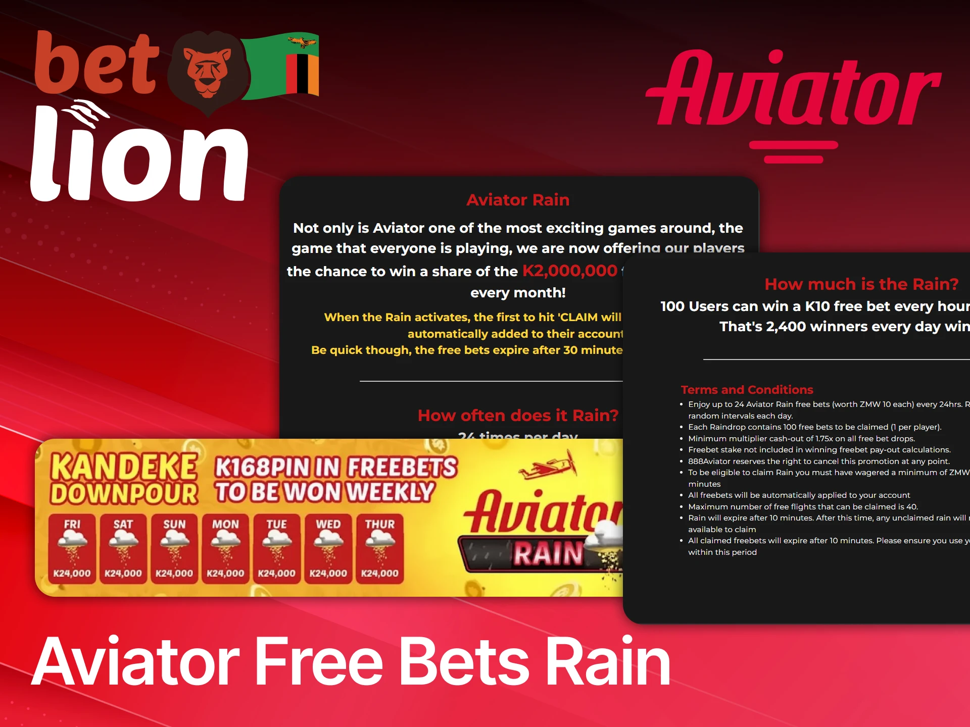 Take advantage of the Aviator Rain bonus to win more at BetLion.