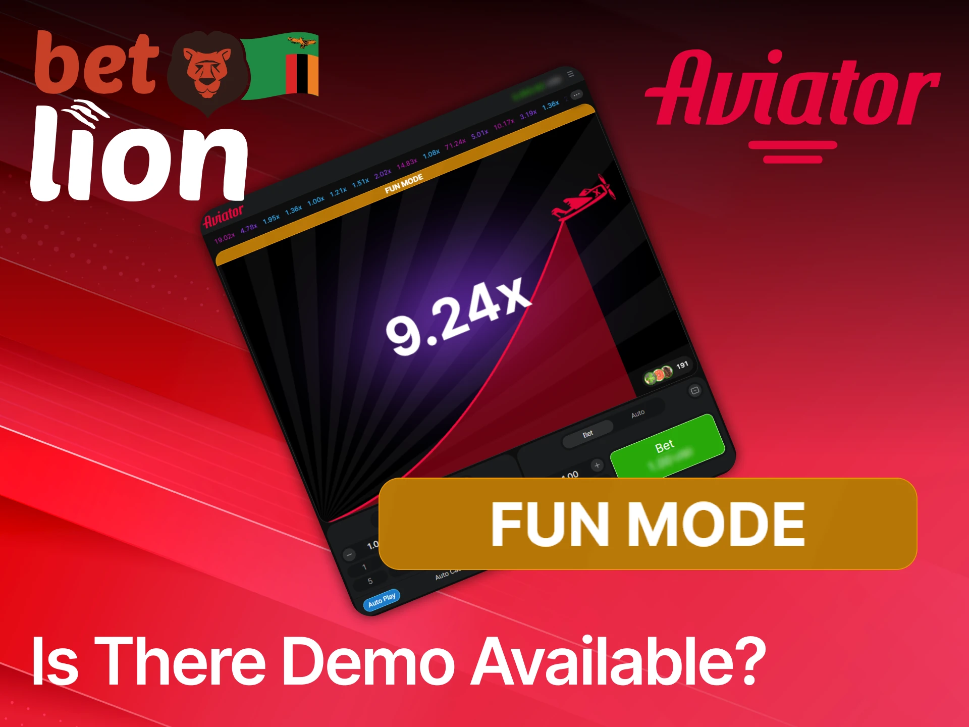 Check is there an Aviator demo available at Betlion Zambia to practice your skills risk-free.