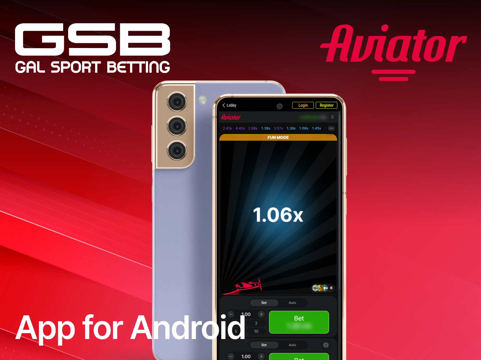Download the GSB App for Android to access Aviator and play on the go.