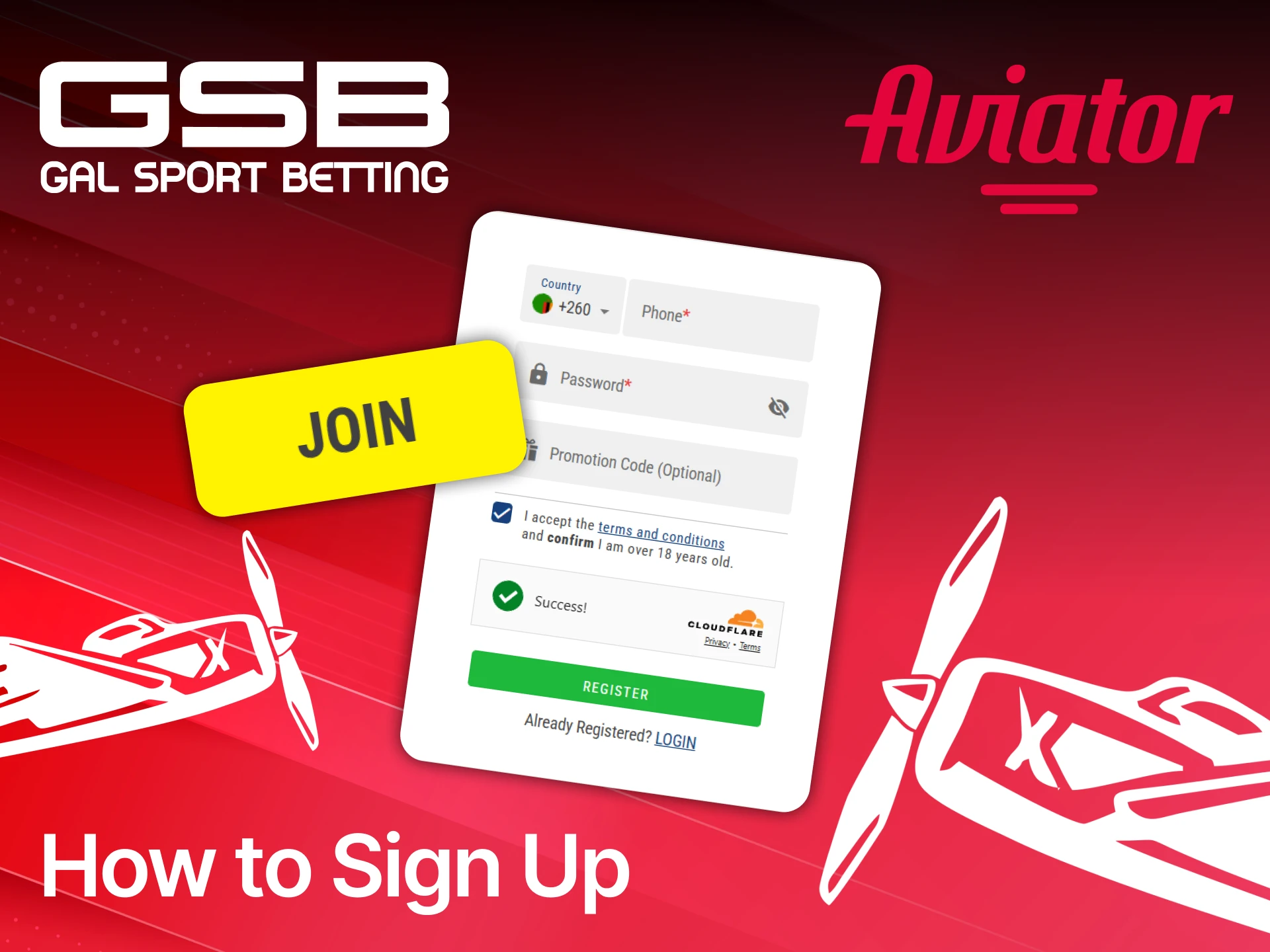 Learn how to sign up for GSB to create your account and begin playing Aviator.